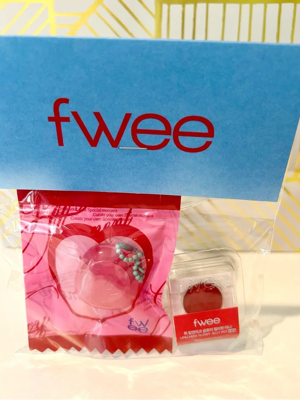 ✨ FWEE Lip & Cheek Glowy Jelly Pot Mini + Keychain Set | Squeezed | New | Sealed